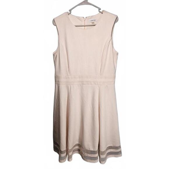 Calvin Klein Women's Elegant Blush A-Line Dress Size 14 - Picture 12 of 12